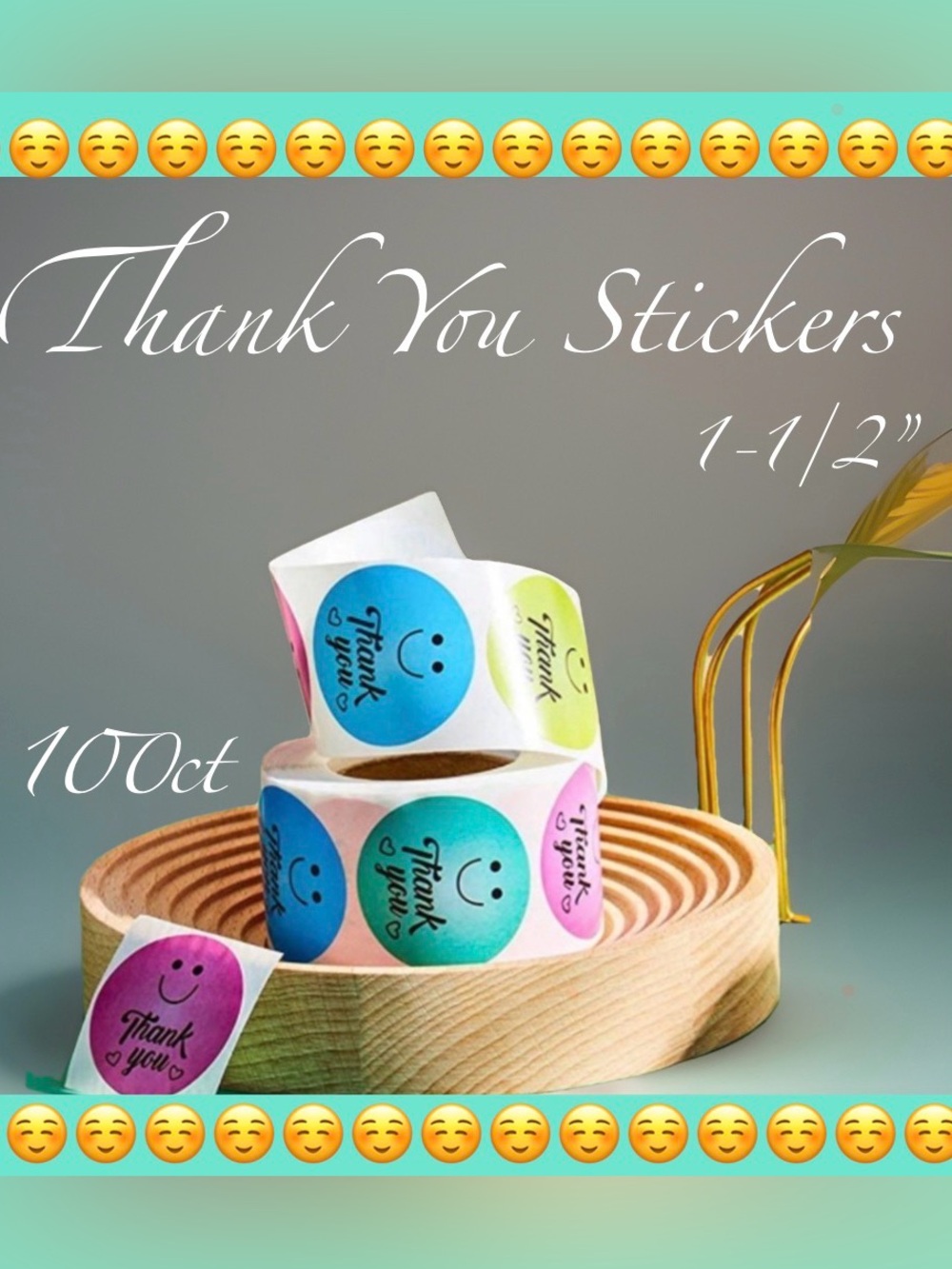 100 ~1.5” Thank You Boutique Stickers 🌟🆕🌟 2  For $15 (Bundle & Save)